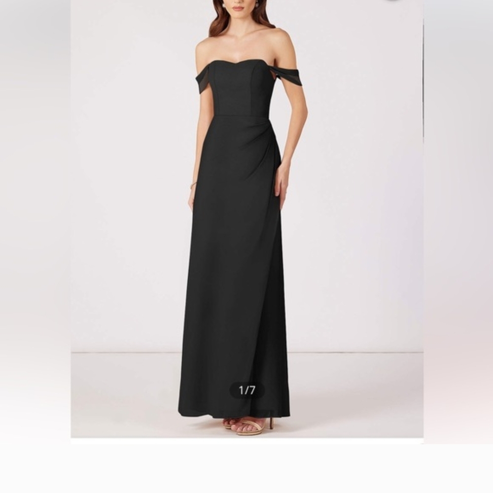 Elegant Black Off-Shoulder Evening Gown